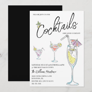 Moderne Cocktailparty Einladung