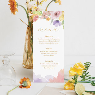 Moderne Cocktails Citrus Wasserfarben Paradies Menükarte