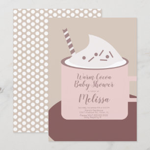 Moderne Cocoa-Heiße-Schokolade-Tasse-Baby-Party Einladung