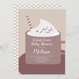 Moderne Cocoa Hot Chocolate Tasse Nuetral Babydusc Einladung