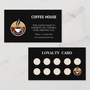 Moderne Coffee Calkboard gefaltete Briefmarke Visitenkarte