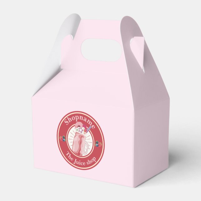 Moderne Cold Smoothies Fruchtsaftwerkstatt Name Geschenkschachtel (Vorderseite)