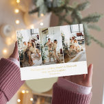 Moderne Collage Drei Fotos Weihnachten Folien Feiertagspostkarte<br><div class="desc">Moderne Collage Drei Fotos Weihnachten</div>