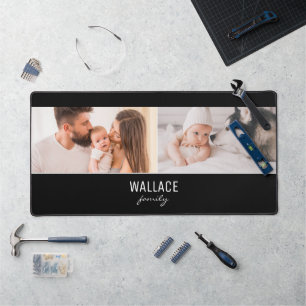 Moderne Collage Familienandenken Fotos personalisi Schreibtischunterlage