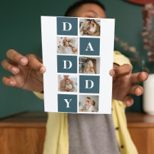 Moderne Collage Fathers Foto & Green Daddy Geschen