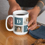 Moderne Collage Fathers Foto & Green Daddy Geschen Kaffeetasse<br><div class="desc">Ein modernes Collage Vthers Foto ist ein personalisiertes Geschenk, das mehrere Fotos einer Vater- oder Vaterfigur kreativ und stilvoll kombiniert. Es beinhaltet die Auswahl mehrerer bedeutender Bilder und deren Anordnung in einem Collage-Format, oft mit überlappenden oder rasterähnlichen Designs. Die Fotos können verschiedene Momente oder Erinnerungen, wie Familienferien, besondere Anlässe oder...</div>