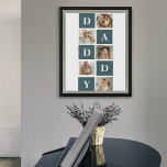 Moderne Collage Fathers Foto & Green Daddy Geschen Poster<br><div class="desc">Ein modernes Collage Vthers Foto ist ein personalisiertes Geschenk, das mehrere Fotos einer Vater- oder Vaterfigur kreativ und stilvoll kombiniert. Es beinhaltet die Auswahl mehrerer bedeutender Bilder und deren Anordnung in einem Collage-Format, oft mit überlappenden oder rasterähnlichen Designs. Die Fotos können verschiedene Momente oder Erinnerungen, wie Familienferien, besondere Anlässe oder...</div>