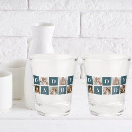 Moderne Collage Fathers Foto & Green Daddy Geschen Schnapsglas