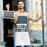 Moderne Collage Fathers Foto & Green Daddy Geschen Schürze<br><div class="desc">Ein modernes Collage Vthers Foto ist ein personalisiertes Geschenk, das mehrere Fotos einer Vater- oder Vaterfigur kreativ und stilvoll kombiniert. Es beinhaltet die Auswahl mehrerer bedeutender Bilder und deren Anordnung in einem Collage-Format, oft mit überlappenden oder rasterähnlichen Designs. Die Fotos können verschiedene Momente oder Erinnerungen, wie Familienferien, besondere Anlässe oder...</div>