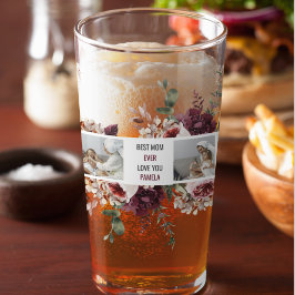 Moderne Collage Foto-Blume geben den Rahmen für be Glas