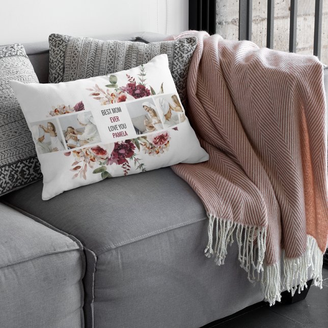 Moderne Collage Foto-Blume geben den Rahmen für be Lendenkissen (Von Creator hochgeladen)