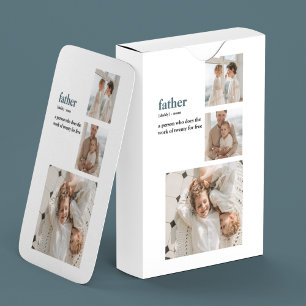 Moderne Collage-Foto Glücklicher Vatertag Geschenk Spielkarten