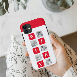 Moderne Collage Foto & rotes Geschenk für liebevol Case-Mate iPhone Hülle