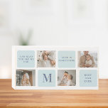 Moderne Collage Fotos Blue Best Fathers Geschenk Holzkisten Schild<br><div class="desc">Moderne Collage Fotos mit einem blauen Thema können ein gutes Geschenk für Vatertag oder jede Gelegenheit,  einen besonderen Vater zu feiern. Collage Fotos sind eine einzigartige und kreative Art,  eine Sammlung unvergesslicher Momente zu präsentieren und können an den Stil und die Persönlichkeit des Empfängers angepasst werden.</div>