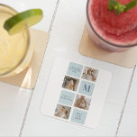 Moderne Collage Fotos Blue Best Fathers Geschenk Rechteckiger Pappuntersetzer<br><div class="desc">Moderne Collage Fotos mit einem blauen Thema können ein gutes Geschenk für Vatertag oder jede Gelegenheit,  einen besonderen Vater zu feiern. Collage Fotos sind eine einzigartige und kreative Art,  eine Sammlung unvergesslicher Momente zu präsentieren und können an den Stil und die Persönlichkeit des Empfängers angepasst werden.</div>