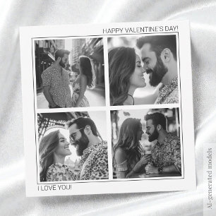 Moderne Collage Glückliches Valentinstag-Foto Feiertagskarte