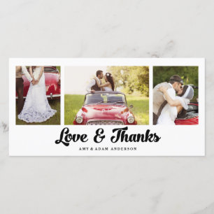 Moderne Collage Hochzeit Danke Fotokarte