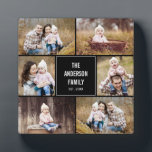 Moderne Collage Personalisiert Plaque mit Easel Fotoplatte<br><div class="desc">Diese Plakette mit Stein macht einen großen Sake,  um eine große Erinnerung zu bewahren. Design by © berrysweet . Besuchen Sie unsere Website unter www.berryberrysweet.com für passende Artikel und weitere Designoptionen!</div>