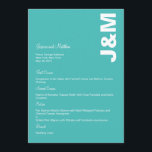 Moderne Colors Wedding Menu Card Menükarte<br><div class="desc">Diese moderne Colors Menükartensammlung fügt Ihrem Tisch sofort eine lebendige,  moderne Touch hinzu. Erhältlich in verschiedenen Farben. Auf Anfrage können Sie auch die passenden Farben auswählen.</div>