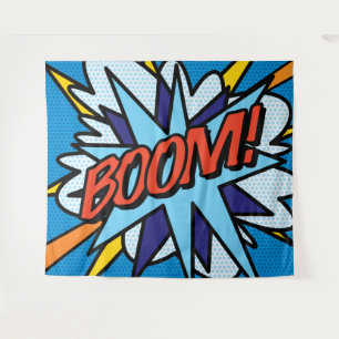 Moderne Comic Buch Pop Art BOOM Wandteppich