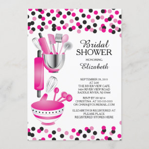 Moderne Confetti Küche Bridal Dusche Einladungen