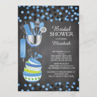 Moderne Confetti Küche Bridal Dusche Einladungen