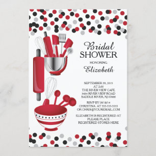 Moderne Confetti-Küchen-Brautparty-Einladungen Einladung