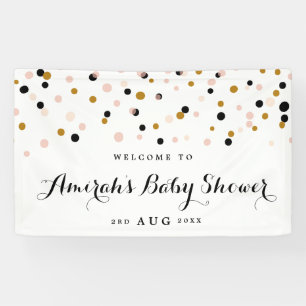 Moderne Confetti-Tupfen-Babyparty-Fahne Banner