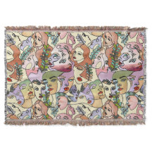 Moderne Contour Line Doodle zeichnend Kunst