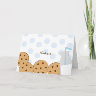 Moderne Cookies und Milch Vielen Dank Hinweis Kart Dankeskarte