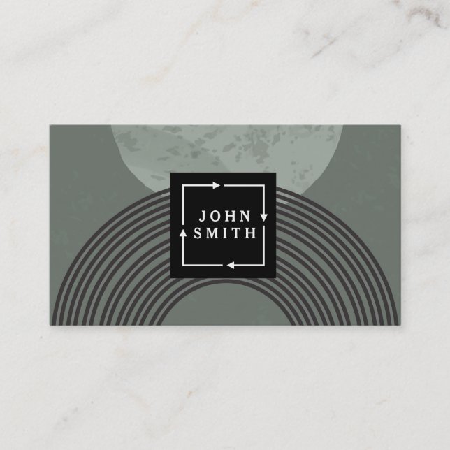 Moderne Coole Abstrakte Kunst Business Card Visitenkarte (Vorderseite)