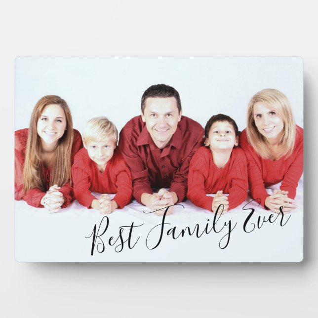 Moderne Coole Best Family Ever Foto Plaque Fotoplatte (Vorderseite)