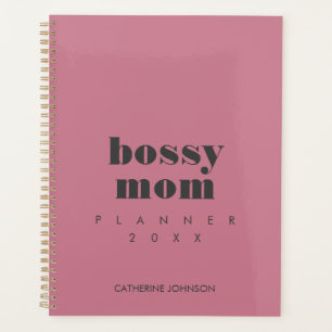 Moderne Coole Bossy Mom Blush Rosa Personalisiert Planer