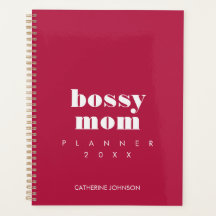 Moderne Coole Bossy-Mutter Roter Burgunder Persona