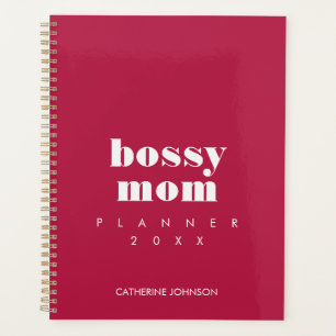 Moderne Coole Bossy-Mutter Roter Burgunder Persona Planer