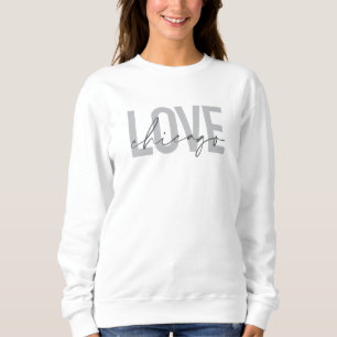 Moderne, coole, einfache, minimale Design-Liebe Ch Sweatshirt