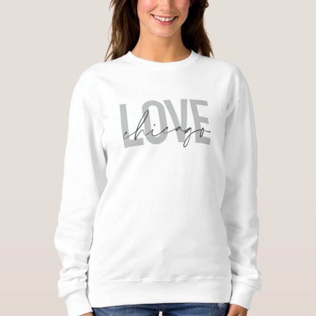 Moderne, coole, einfache, minimale Design-Liebe Ch Sweatshirt (Vorderseite)