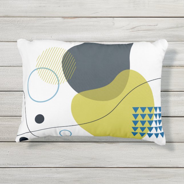 Moderne, coole, einzigartige, trendige Illustratio Kissen Für Draußen (Rückseite)