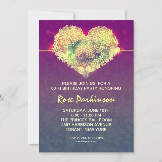 moderne coole Geburtstagsfeier Einladung (Vorderseite)