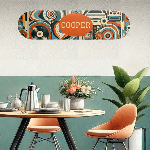 Moderne coole geometrische Formen skurrile psyched Skateboard