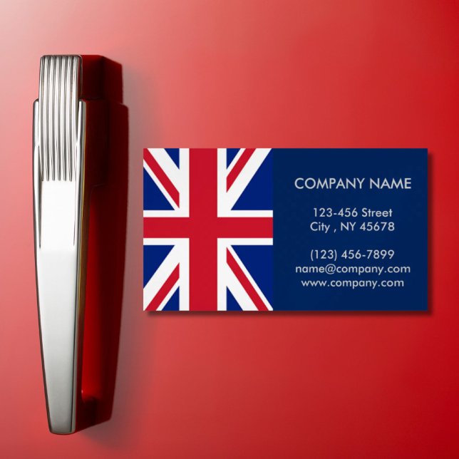 moderne coole Gewerkschaft Jack Flag London Mode Magnetische Visitenkarte (modern cool union jack flag london fashion magnetic business card)
