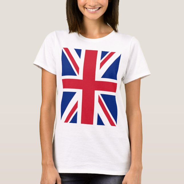 moderne coole Gewerkschaft Jack Flag London Mode T-Shirt (Vorderseite)