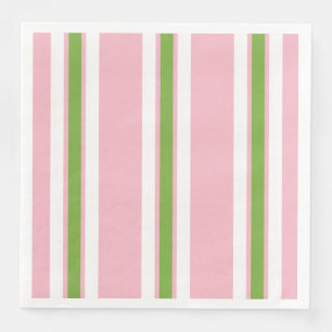 MODERNE COOLE GREEN/WHITE STREIFEN DES CHIC-AUF SERVIETTE