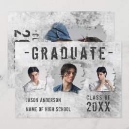 Moderne Coole Grunge 4 Foto Doppelstudium Ankündigung