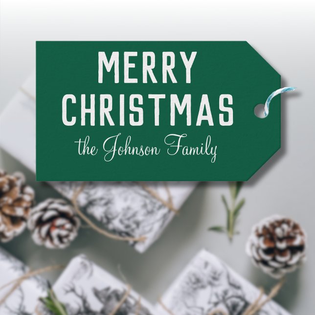 Moderne Coole Hunter Grünen Weihnachten Geschenkanhänger (Von Creator hochgeladen)