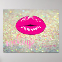 Moderne Coole Lippen, Glitzer Makeup Künstler