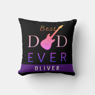 Moderne Coole Musikgitarre Bester Vater jemals Vat Kissen