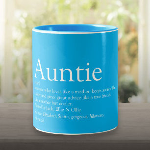 Moderne Coole Tante-Tante-Definition Zweifarbige Tasse
