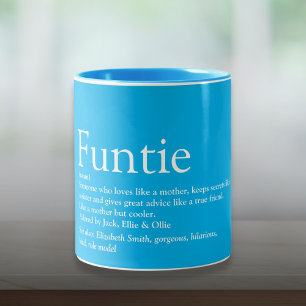 Moderne Coole Tante Tante Tante Definition Zweifarbige Tasse
