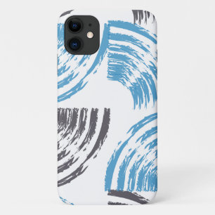 Moderne, coole, trendige, blaue abstrakte Pinselst Case-Mate iPhone Hülle